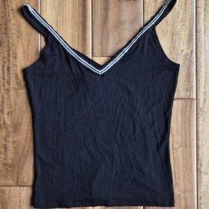 Y2K Vintage Black V-neck Cami